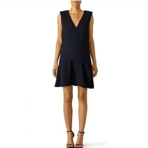 See By Chloe Drop Waist Sleeveless Mini Dress Navy Blue XS 34